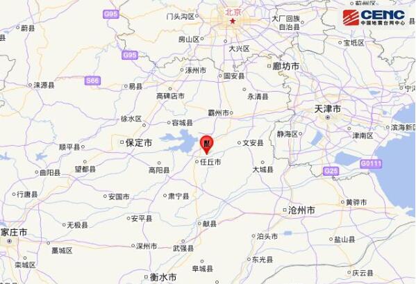 河北沧州任丘市发生32级地震网友天津市区有震感