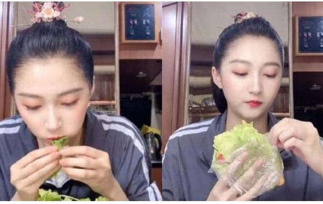 关晓彤同款生菜卷香菜减肥餐 注重身材管理的小仙女