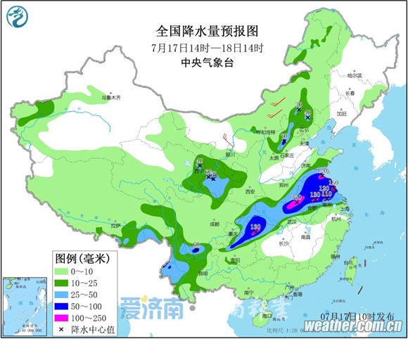 济南发布降雨订正预报：最新气象资料分析雨量将明显减弱 部分地区无降雨