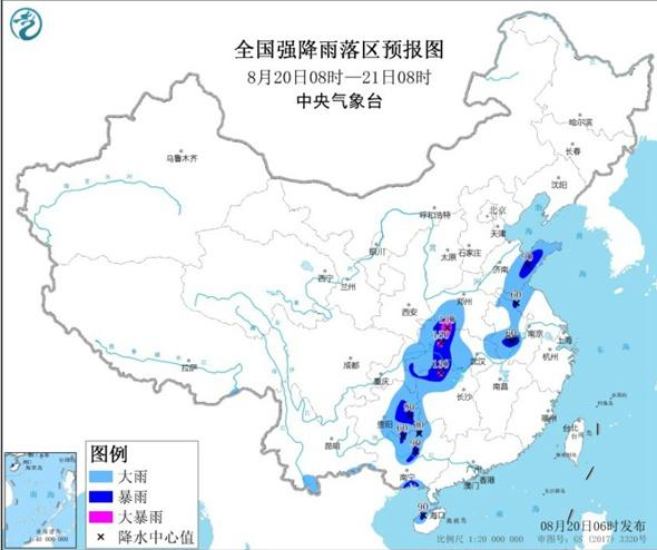 11省市区暴雨黄色预警 台风海高斯减弱为强