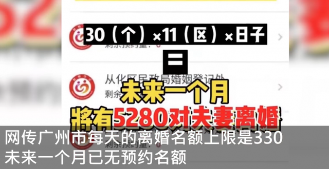 离婚也限额？广州2月离婚名额已全部约满 官方回应来了