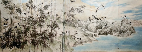 赵清国廉政主题中国画展开幕