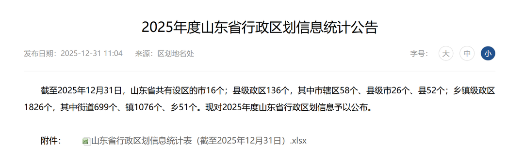 烟台最新行政区划代码公布